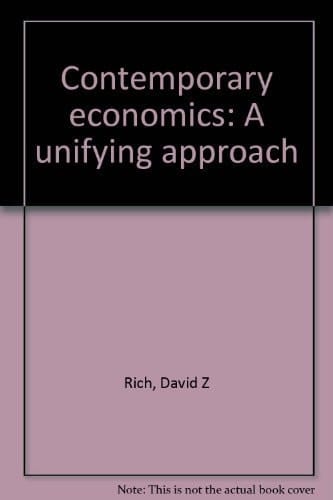 Contemporary economics: A unifying approach