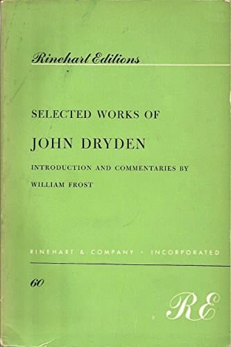 Selected works of John Dryden (Rinehart editions)