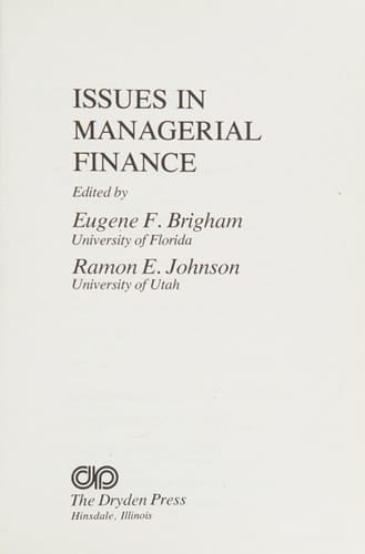 Issues in managerial finance