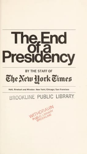 The End of a Presidency