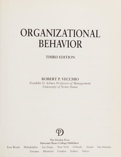Organizational Behaviour