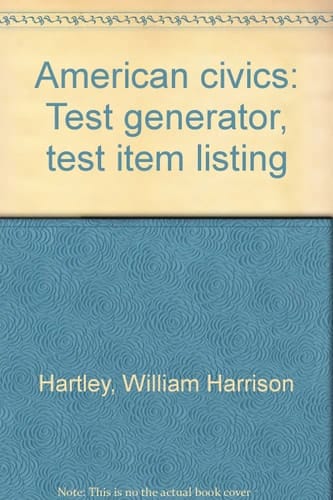 American civics: Test generator, test item listing