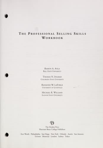Professional Selling Workbook