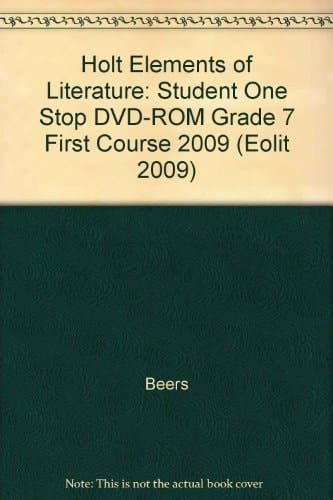 Elements of Literature, Grade 7 Student One Stop Dvd-rom Holt Elements of Literature First Course