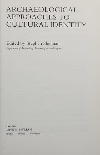 ARCHAEOLOGICAL APPROACHES CULT CL (One World Archaeology, No 10)