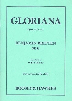 Gloriana: Opera in 3 acts. op. 53. Livret.