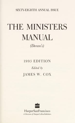 The Minister's Manual for 1993