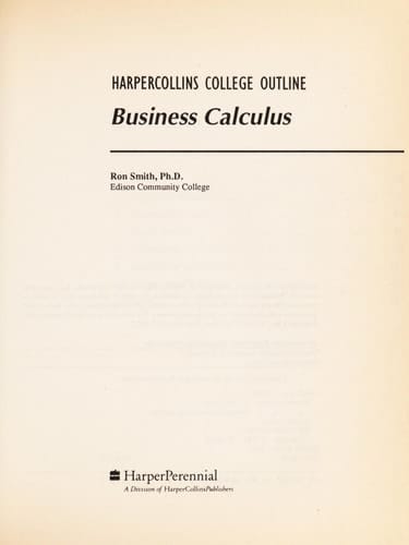 Business Calculus