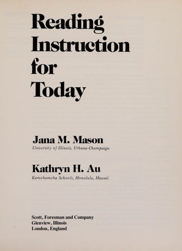 Reading Instruction for Today
