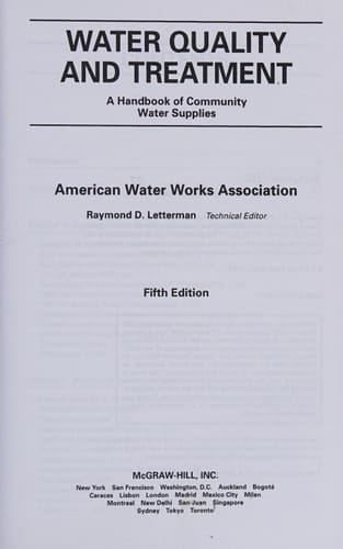 Water Quality & Treatment Handbook