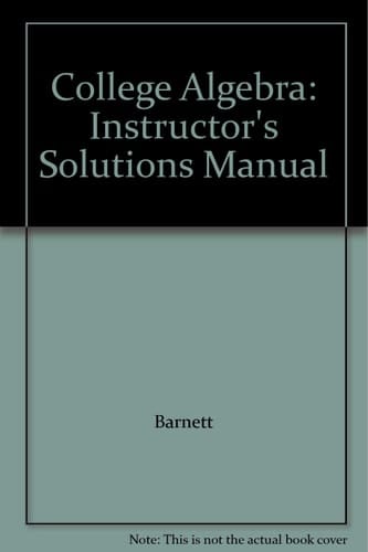College Algebra: Instructor's Solutions Manual