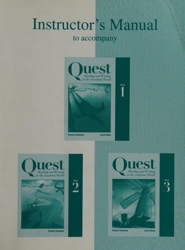 Instructor's Manual to accompany Quest: Reading and Writing in the Academic World, Books 1-3