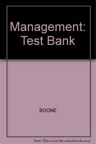 Management: Test Bank