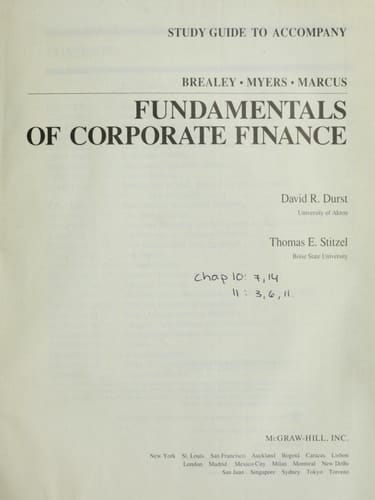 Fundamentals of Corporate Finance