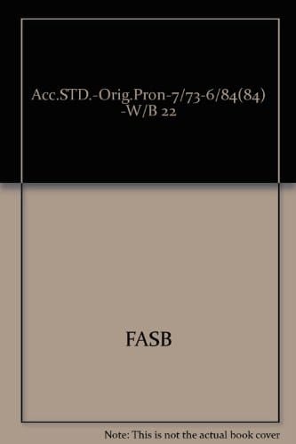 Accounting Standards Original Pronouncements, July 1973-June 1, 1984