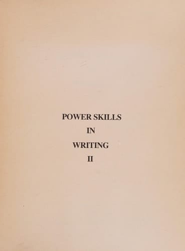 Power Skills in Writing--II