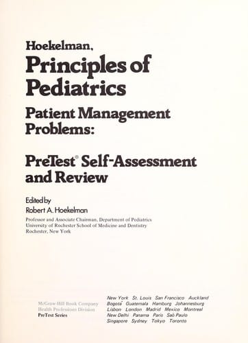 Principles of Pediatrics Patient Management Cases: Pretest Self Assessment (Introducing Series)