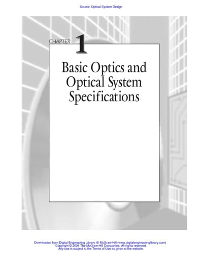 OPTICAL SYSTEM DESIGN