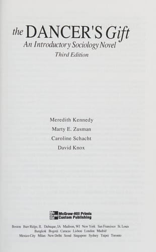 The Dancer's Gift An Introductory Sociology Novel