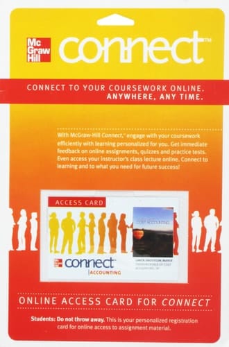 Connect Access Card for Fundamentals of Cost Accounting