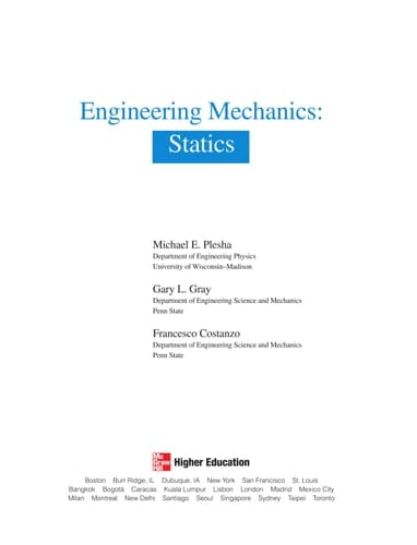 Engineering Mechanics: Statics