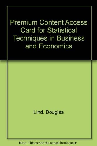 Premium Content Access Card for Statistical Techniques in Business and Economics