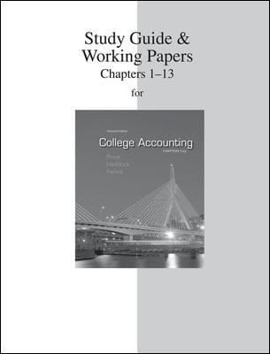 Study Guide  Working Papers to Accompany College Accounting Chapters 113
