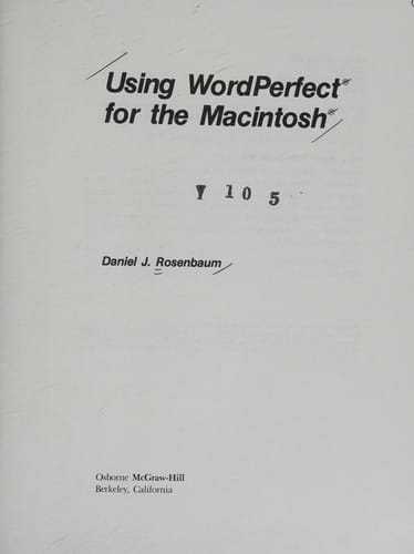 Using Wordperfect for the Macintosh