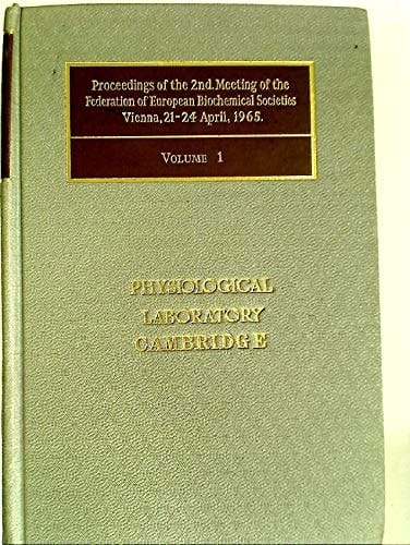 Antibodies to Biologically Active Molecules Proceedings of the 2nd Mtg Fed European Biochemical Society, Vienna, April 1965