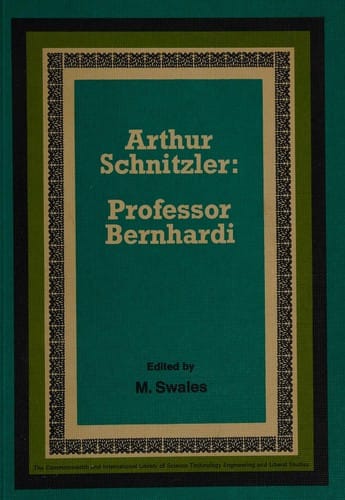 Arthur Schnitzler: Professor Bernhardi (Pergamon Oxford German series)