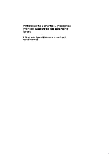 Particles at the Semantics/Pragmatics Interface