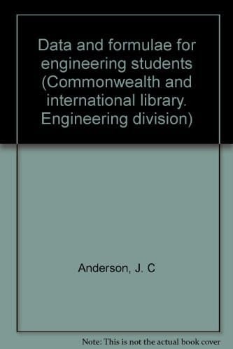 Data and Formulae for Engineering Students (The Commonwealth and International Library, Engineering Division)