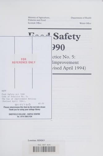 Food Safety Act 1990