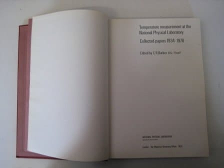 Temperature Measurement at the National Physical Laboratory Collected Papers 1934-1970