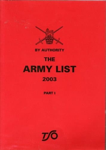 Army List 2003