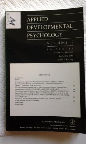 Applied Developmental Psychology (v. 2)