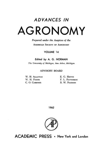 Advances in Agronomy: Volume 14