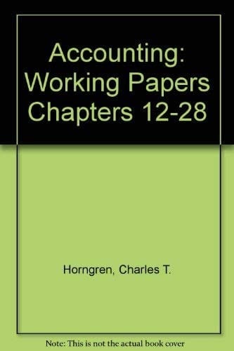 Accounting Working Papers 12-28