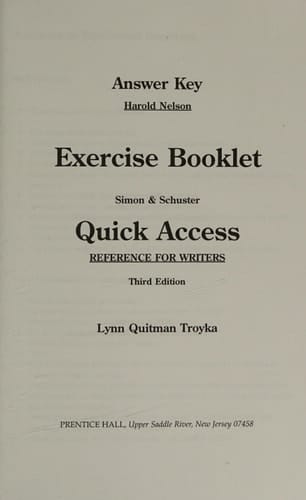 Answer Key to Exercises