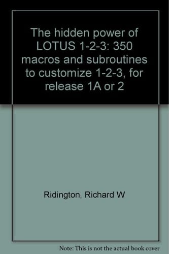 The Hidden Power of LOTUS 1-2-3 350 Macros and Subroutines to Customize 1-2-3, for Release 1A Or 2