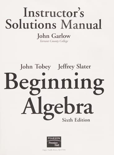 Beginning Algebra Ism Sup