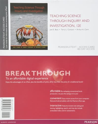Teaching Science Through Inquiry and Investigation Pearson Etext Access Card