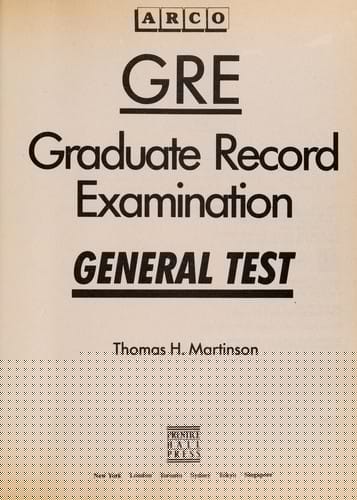 *Graduate Record Exam Gnrl Tst
