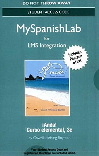 MySpanishLab for LMS Integration Access Code Includes Pearson EText