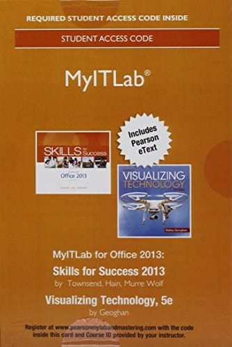 Mylab It 2013 with Pearson Etext -- Access Card -- For Skills 2013 with Visualizing Technology (Myitlab 2013)