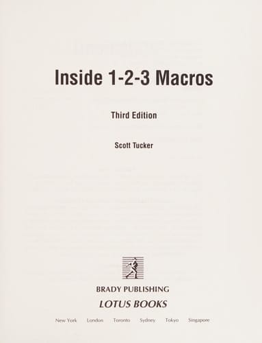 Inside 1-2-3 Macros