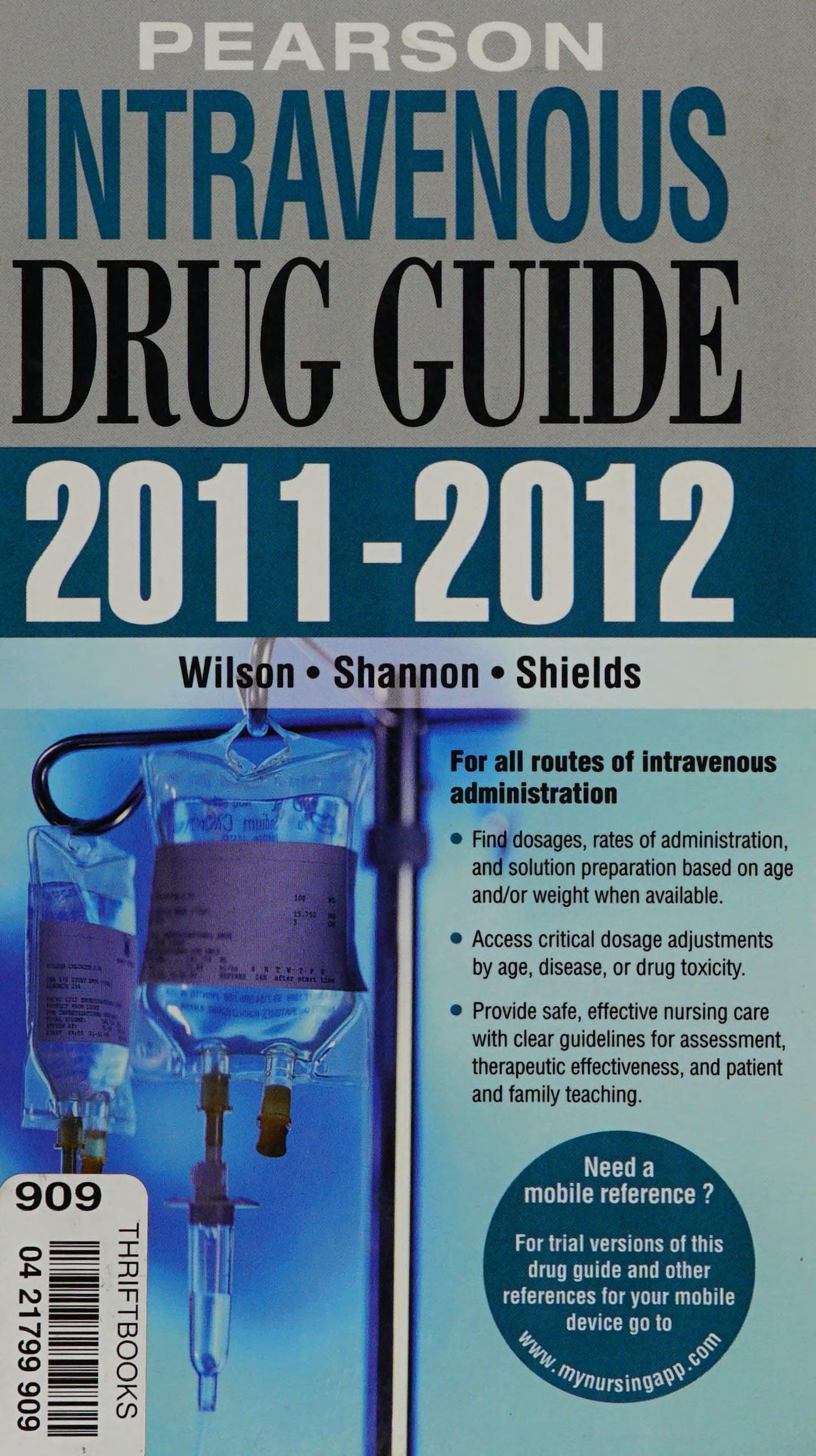 Pearson Intravenous Drug Guide 2011-2012