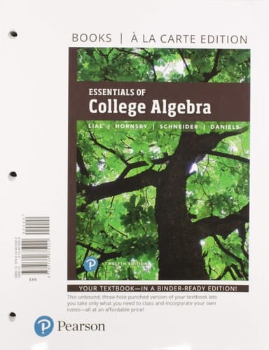 Essentials of College Algebra, Loose-Leaf Edition Plus MyLab Math with Pearson eText -- 18 Week Access Card Package