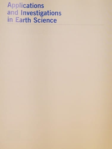 Applications and investigations in earth science