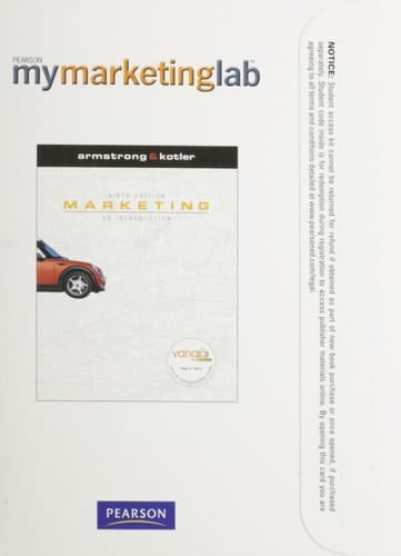 Marketing Mymarketinglab With E-book Student Access Code Card: An Introduction